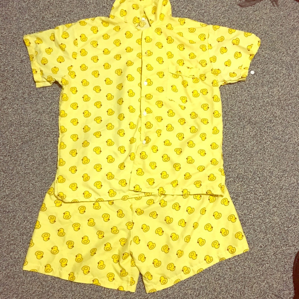 Chicken print summer pajamas